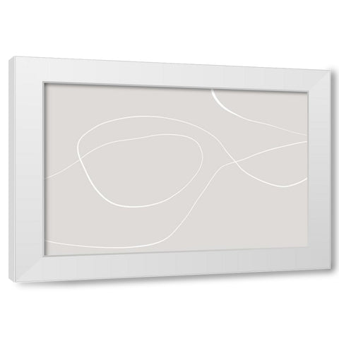 Getting Soft White Modern Wood Framed Art Print by Uplusmestudio