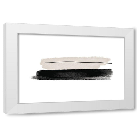 Two Plus One White Modern Wood Framed Art Print by Uplusmestudio