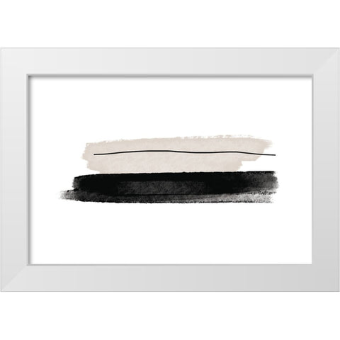 Two Plus One White Modern Wood Framed Art Print by Uplusmestudio