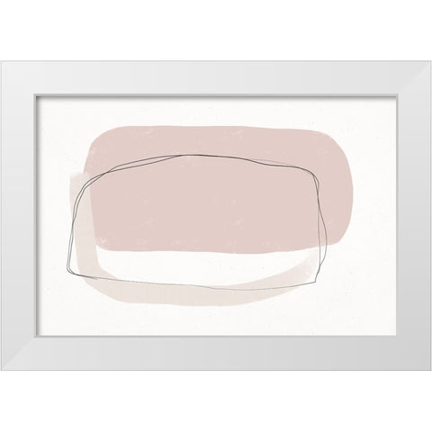 Abstract Bond White Modern Wood Framed Art Print by Uplusmestudio