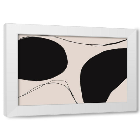 Keep Your Balance White Modern Wood Framed Art Print by Uplusmestudio