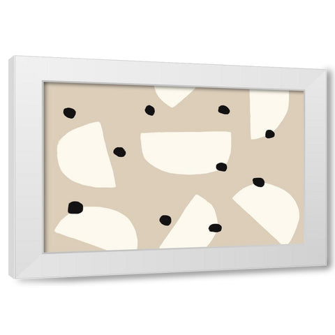 Feeling Crazy White Modern Wood Framed Art Print by Uplusmestudio