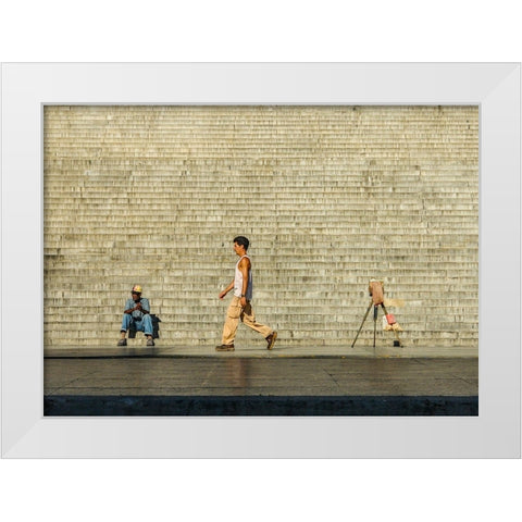 Good Morning 3 White Modern Wood Framed Art Print by Creativeartsolution, Khoshro