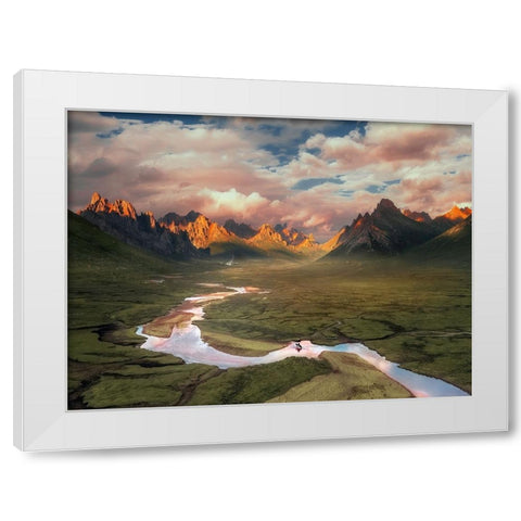 The Way Home White Modern Wood Framed Art Print by Lim, Jack
