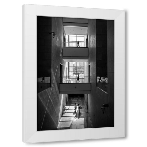 Space White Modern Wood Framed Art Print by Yu Wu, Irene