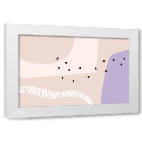 Playful Pattern No 1 White Modern Wood Framed Art Print by Uplusmestudio