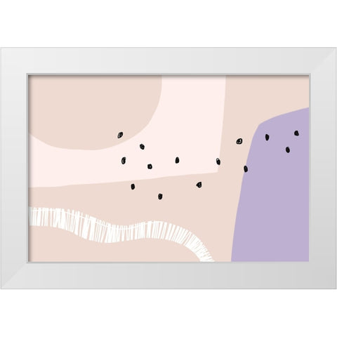 Playful Pattern No 1 White Modern Wood Framed Art Print by Uplusmestudio