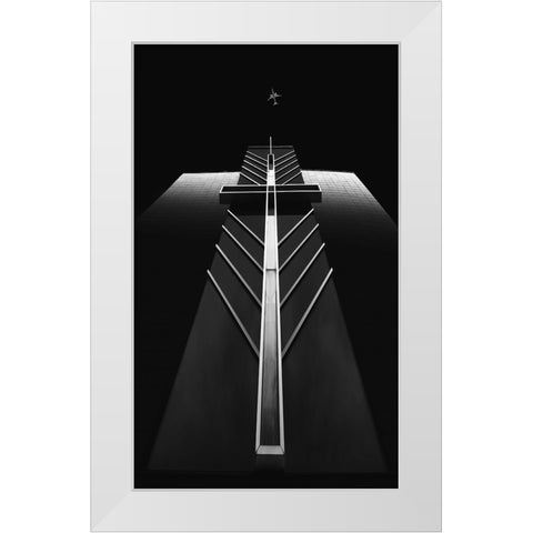 Face Up White Modern Wood Framed Art Print by And Hongchao, Gu