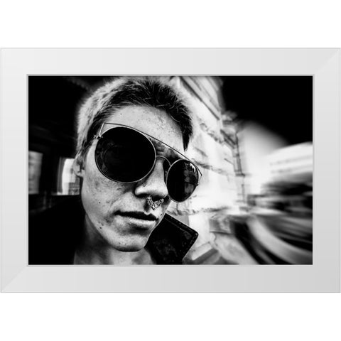 Untitled White Modern Wood Framed Art Print by Hermann, Steve