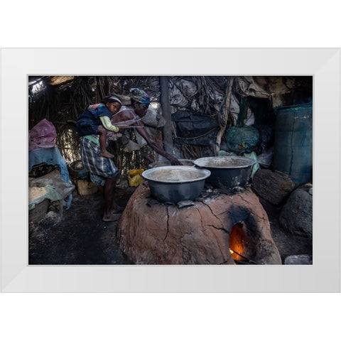 My Kitchen Ame White Modern Wood Framed Art Print by Waldman, Ella