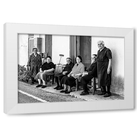 Summit Point White Modern Wood Framed Art Print by Golani, Aharon