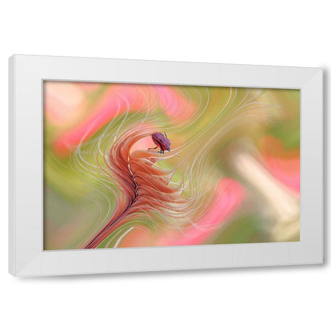 Color Storm... White Modern Wood Framed Art Print by Dufour, Thierry