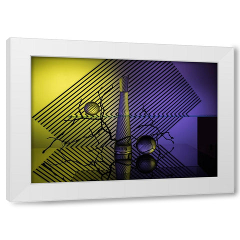From The Series Qexperiments With Glassq White Modern Wood Framed Art Print by Popov, Evgeniy