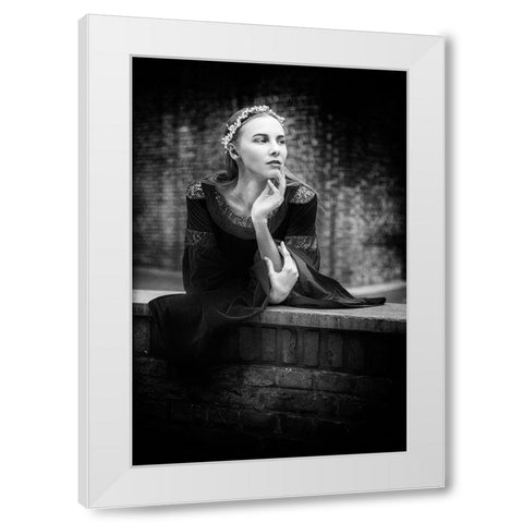 Stella White Modern Wood Framed Art Print by Slotboom, Jan