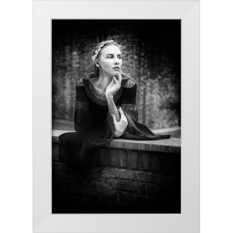 Stella White Modern Wood Framed Art Print by Slotboom, Jan