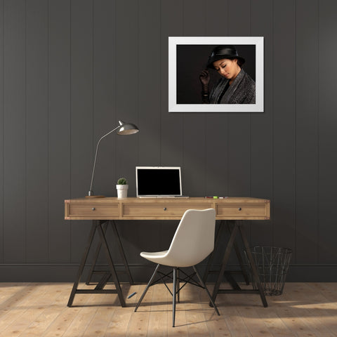 Portrait 10 White Modern Wood Framed Art Print by Yuk Kong, John