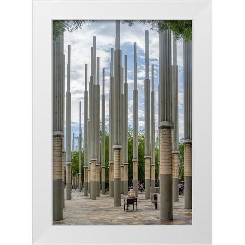 Light Park - Medellin White Modern Wood Framed Art Print by Gross, Benny