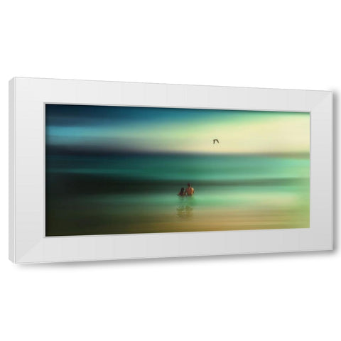 Eternity White Modern Wood Framed Art Print by Sherin.Abdou