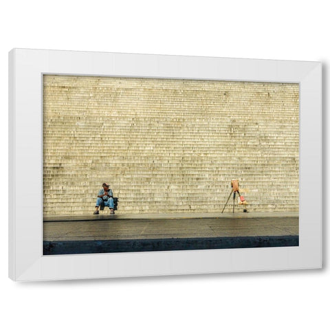 Good Morning 4 White Modern Wood Framed Art Print by Creativeartsolution, Khoshro