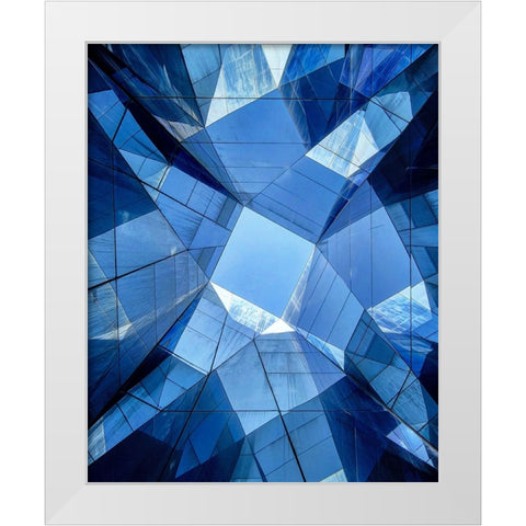 Looking Through Mirrors White Modern Wood Framed Art Print by Cedron, Mabel