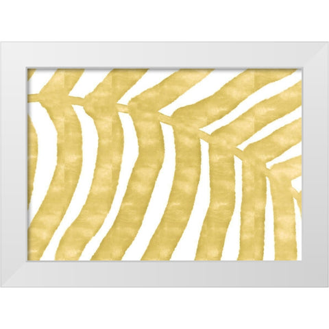 LEAF YELLOW White Modern Wood Framed Art Print by 1x Studio II