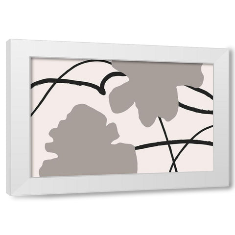 FLOWER WALL White Modern Wood Framed Art Print by 1x Studio II