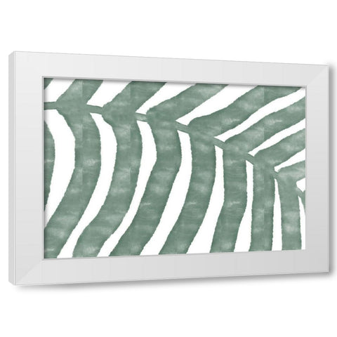 LEAF GREEN White Modern Wood Framed Art Print by 1x Studio II