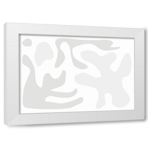 French Pattern 02 White Modern Wood Framed Art Print by 1x Studio II