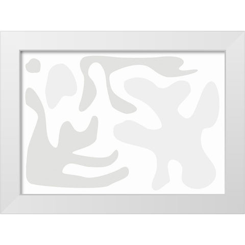 French Pattern 02 White Modern Wood Framed Art Print by 1x Studio II