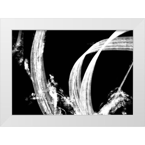 Negative Tapestry White Modern Wood Framed Art Print by 1x Studio II