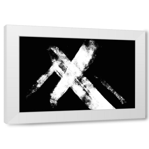 Negative Cross White Modern Wood Framed Art Print by 1x Studio II