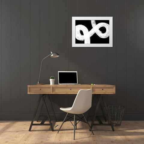 Negative Omega White Modern Wood Framed Art Print by 1x Studio II