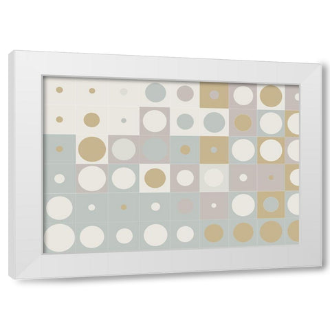 Bubble Cubes White Modern Wood Framed Art Print by 1x Studio II