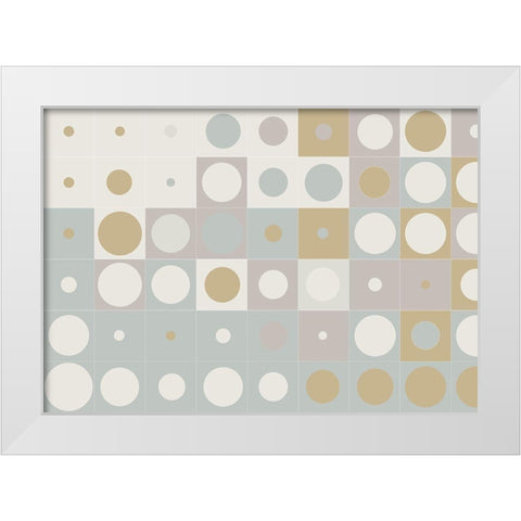 Bubble Cubes White Modern Wood Framed Art Print by 1x Studio II