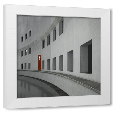 Cite De La Musique White Modern Wood Framed Art Print by Schuster, Inge