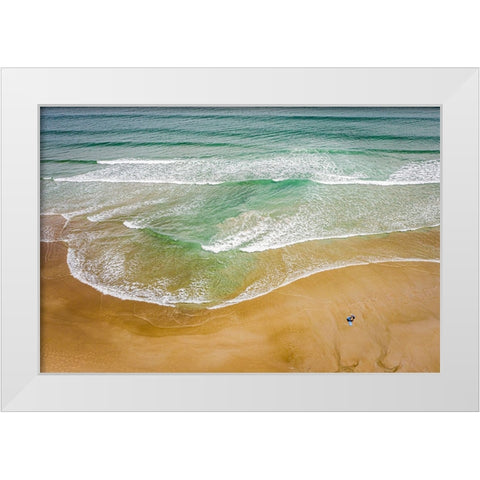 Wave Anticipation White Modern Wood Framed Art Print by Esposito, Ed