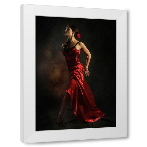 Antonella White Modern Wood Framed Art Print by Miriana