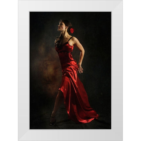 Antonella White Modern Wood Framed Art Print by Miriana