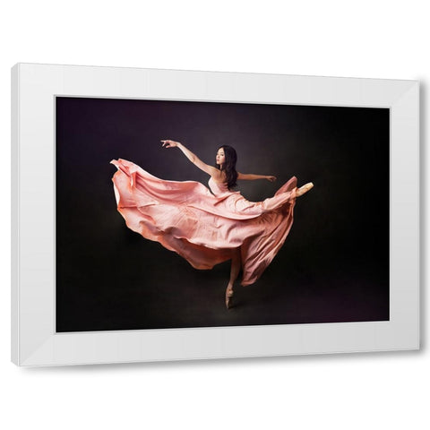 Bloom Of Youth White Modern Wood Framed Art Print by Meng, Mia