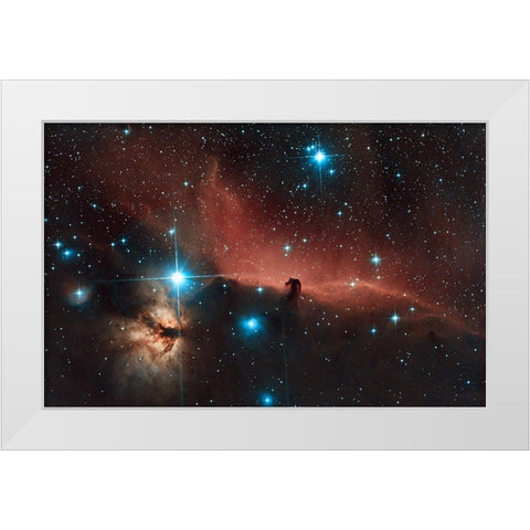 Horse head Nebula White Modern Wood Framed Art Print by Zhen Yu, James