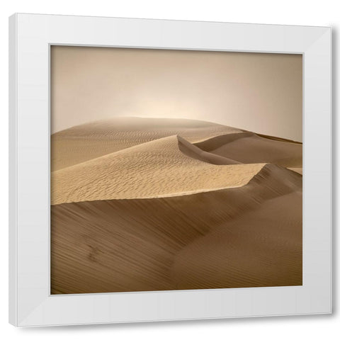 Erg Admer White Modern Wood Framed Art Print by Billet, Jean-Luc