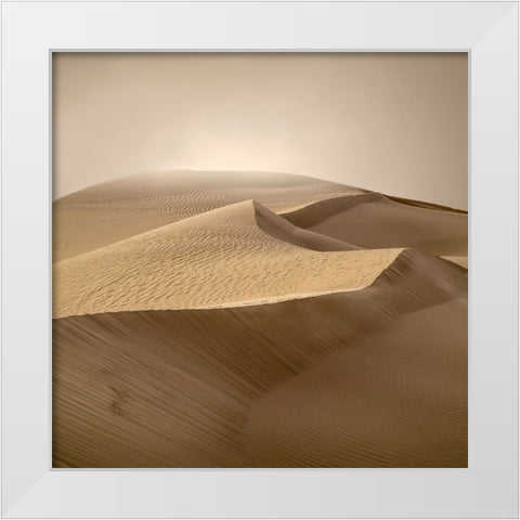 Erg Admer White Modern Wood Framed Art Print by Billet, Jean-Luc