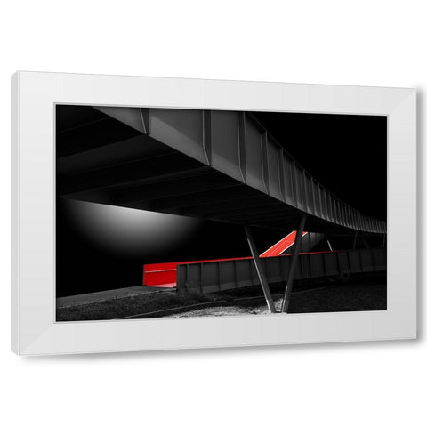 The Red Slide White Modern Wood Framed Art Print by Weber, Roland