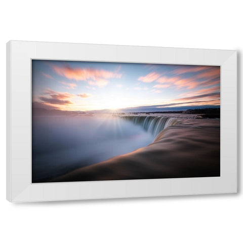 Niagara White Modern Wood Framed Art Print by Schaarschmidt, Christoph