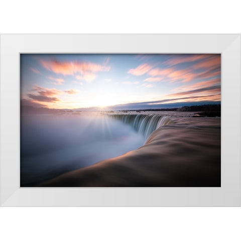 Niagara White Modern Wood Framed Art Print by Schaarschmidt, Christoph