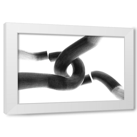 Interlocked White Modern Wood Framed Art Print by Morais, Stephan