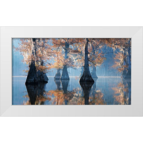 Apparitions Of Perpetuity White Modern Wood Framed Art Print by Wei, Willa