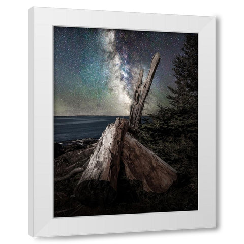 Milky Way Coast White Modern Wood Framed Art Print by Esposito, Ed