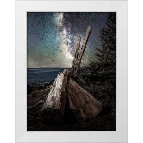 Milky Way Coast White Modern Wood Framed Art Print by Esposito, Ed