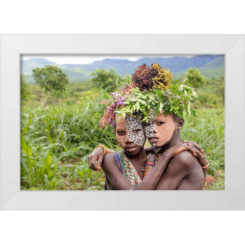 2 Halves White Modern Wood Framed Art Print by Wiener, Iris